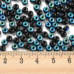 Стеклянные бусины цвета металлик&nbsp;SEED-Z001-C-D12