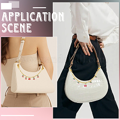 2 шт. 2 стиля сплав эмаль вишневый шарм латунная сумка декоративные цепочки&nbsp;HJEW-SC0002-62