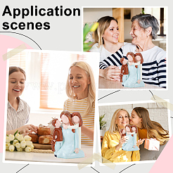 Décorations de présentation en résine représentant une mère&nbsp;DJEW-WH0053-82B
