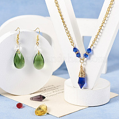 30шт 15 стиля прозрачные стеклянные подвески GLAA-TA0001-34