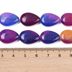 Двухцветные нити бусин из натурального белого нефрита&nbsp;G-Z105-B01-01C