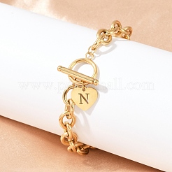 Браслеты с подвесками из нержавеющей стали 304 золотистого цвета&nbsp;LS-NJEW-K284-01G-N