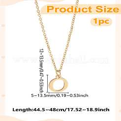 Colliers avec pendentif lettre en acier inoxydable 304&nbsp;NJEW-LP0001-53O-G