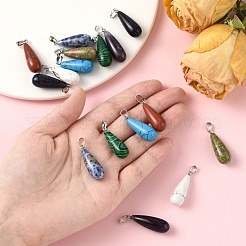 16шт 8 стиля подвески из натуральных и синтетических смешанных драгоценных камней&nbsp;G-YW0002-35