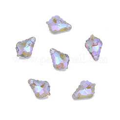 Остроконечные гальванические подвески из граненого стекла&nbsp;EGLA-N006-050B