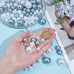 150 шт. 2-х цветные бусины из АБС-пластика с имитацией жемчуга&nbsp;KY-SP0001-63A