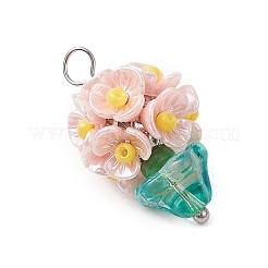 Подвески для цветочных горшков из стеклянных бус&nbsp;PALLOY-MZ00520