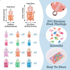 48 шт. 12-х стилевые подвески из светящейся смолы&nbsp;JACR-TA0001-02