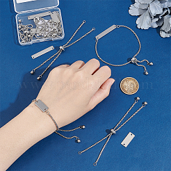 Набор для изготовления браслета-слайдера с прямоугольной штамповкой своими руками DIY-UN0005-57