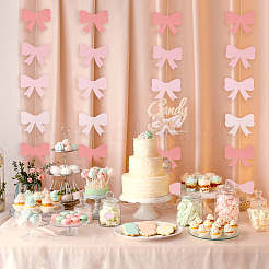 8 шт. бумажные флаги-банты с бантом&nbsp;AJEW-DC0003-25