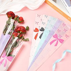 Maniche trasparenti in PE con stampa a fiocco per fiori a cono&nbsp;ABAG-FZC0002-001H