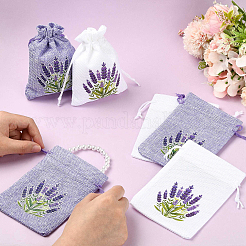 10 Stück 2-farbige Jutebeutel mit Kordelzug als Geschenk&nbsp;FB-FSF73B-01A