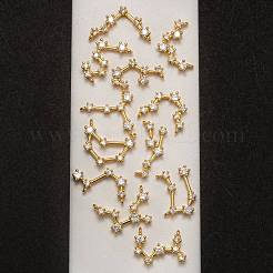 12шт 12 стиля латунные микропрозрачные подвески с кубическим цирконием ZIRC-LS0001-02G