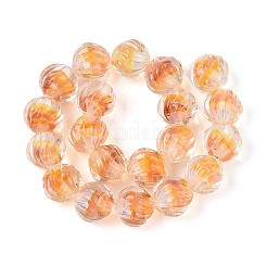 Фактурные внутренние бусины-лэмпворк ручной работы с цветком&nbsp;LAMP-T024-07F