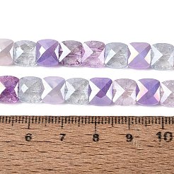 Fili di perline di vetro craquelé galvanizzate in stili misti&nbsp;EGLA-Q135-02A-C01