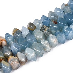 Нити из натурального голубого кальцита G-D091-A30