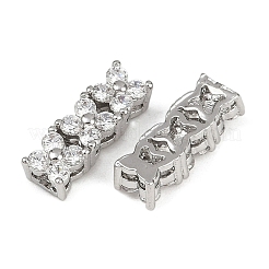 Экологичные прямоугольные подвески из латуни с микропаве и кубическим цирконием ZIRC-M087-10P-NR-1