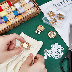 Запонки из сплава и пластиковые пуговицы HJEW-NB00243