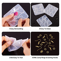 Силиконовые Молды для подвесок в виде крыльев и наборы для изготовления сережек из латуни DIY-TA0013-03