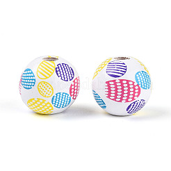 Окрашенные распылением деревянные бусины Schima WOOD-T032-37A