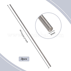 3 Stück massive Stange aus Titanlegierung&nbsp;DIY-PH0036-37