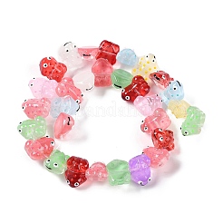Fili di perle di vetro smaltato trasparente&nbsp;GLAA-B021-05F