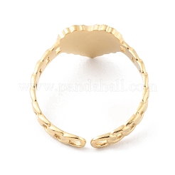 Кольца-манжеты из нержавеющей стали 304 с надписью «любовь открыта» на день святого Валентина RJEW-D002-15G