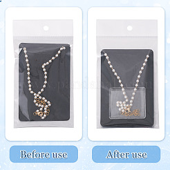 ネックレス梱包キット  厚紙製のネックレスとイヤリングのディスプレイカード30枚が含まれています  プラスチックネックレスチェーン粘着ポーチ30枚とセロハンバッグ30枚付き  ブラック  90個/セット&nbsp;CDIS-TA0001-47B