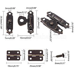 Fermoirs à loquet en fer&nbsp;DIY-NB0003-12AB
