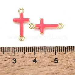 Messing-Emaille-Kreuzverbinder-Anhänger für religiöse Zwecke&nbsp;KK-D229-07G-05