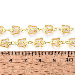 Латунные стеклянные цепочки-подвески в виде бабочек&nbsp;CHC-T018-11B-G