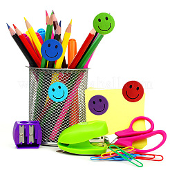 Самоклеящиеся бумажные наклейки с круглыми точками и улыбающимся лицом PW-WG51572-01