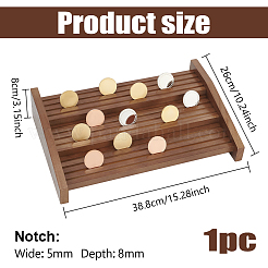 Présentoirs de pièces commémoratives en bois à 3 niveau et 12 fentes&nbsp;ODIS-WH0017-101