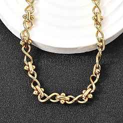 Овальные цепочки-цепочки из нержавеющей стали 304 с бесконечным звеном для женщин и мужчин NJEW-K249-20B-G