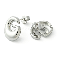Pendientes de latón chapado en rack&nbsp;EJEW-S222-01P-G