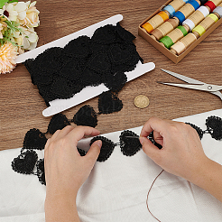 7.5 ярд кружевной отделки из полиэстера&nbsp;DIY-FG0006-84A