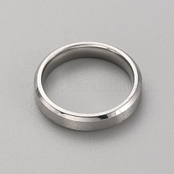 Простое кольцо из нержавеющей стали для женщин RJEW-WH0015-06B