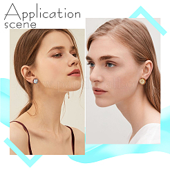 Наборы для самостоятельного изготовления плоских круглых сережек-клипс DIY-DC0001-31