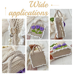DIY Strickset mit rechteckigen Taschen&nbsp;DIY-WH0656-04