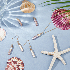 6 шт. подвески из натурального жемчуга Кеши с гальваническим покрытием PEAR-HS0001-12