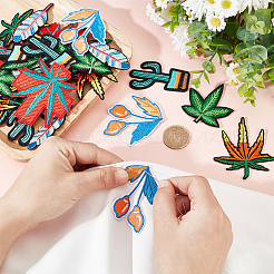 36 шт. 6 стиля полиэфирные ткани компьютерная вышивка ткань пришивание заплатки PATC-FG0001-05