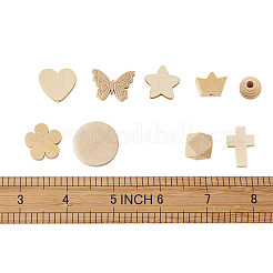 Необработанные деревянные бусины и подвески&nbsp;WOOD-TA0001-32