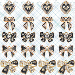 30шт 5 стиля подвески из сплава со стразами&nbsp;FIND-SC0016-47