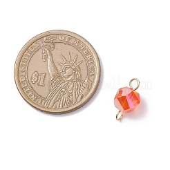 7 шт. гальванизированные прозрачные стеклянные поворотные соединители&nbsp;PALLOY-JF04317-02