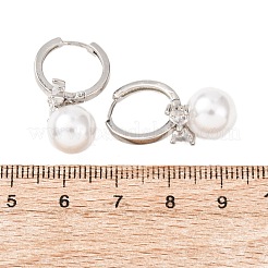 Orecchini a cerchio rotondi in ottone con fiocco&nbsp;EJEW-D351-12P