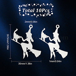 10 шт. подвески из нержавеющей стали на Хэллоуин 201 STAS-SC0005-14