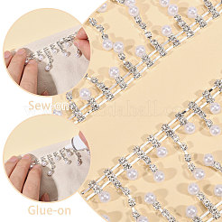 Круглые хрустальные стеклянные стразы чашки цепочки&nbsp;DIY-GL0005-74