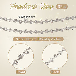 S-образные стеклянные стразы и железные цепочки-чашки&nbsp;DIY-WH20032-25S-01