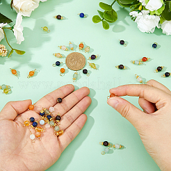 96 шт. 2 стиля подвески-коннекторы из натуральных и синтетических драгоценных камней&nbsp;PALLOY-FH00128