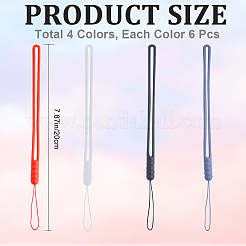 24шт 4-х цветный силиконовый ремешок на запястье AJEW-GF0007-57